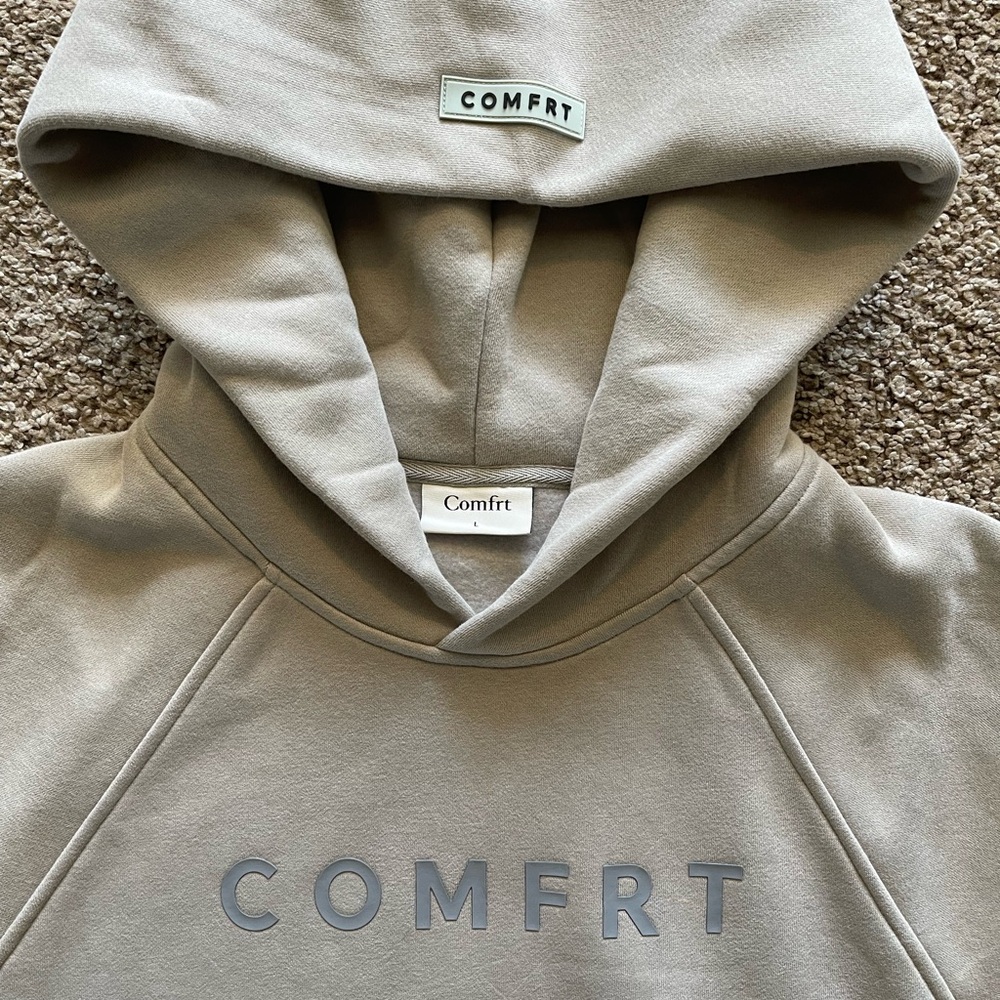 Comfrt Men's Cement Hoodie - Picture 2 of 3